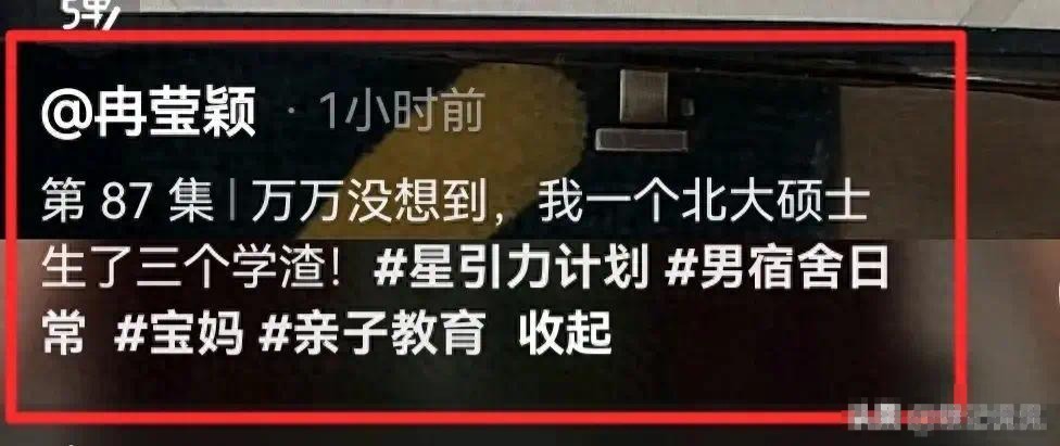 冉莹颖爆料大新闻！三个娃成绩垫底，全班倒数，自己北大高材生倍感无奈插图