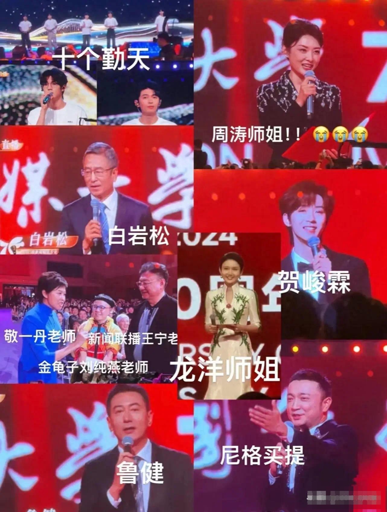 10位央视主持人聚首！白岩松头发变白，周涛依旧优雅，70岁的敬一丹也来了插图