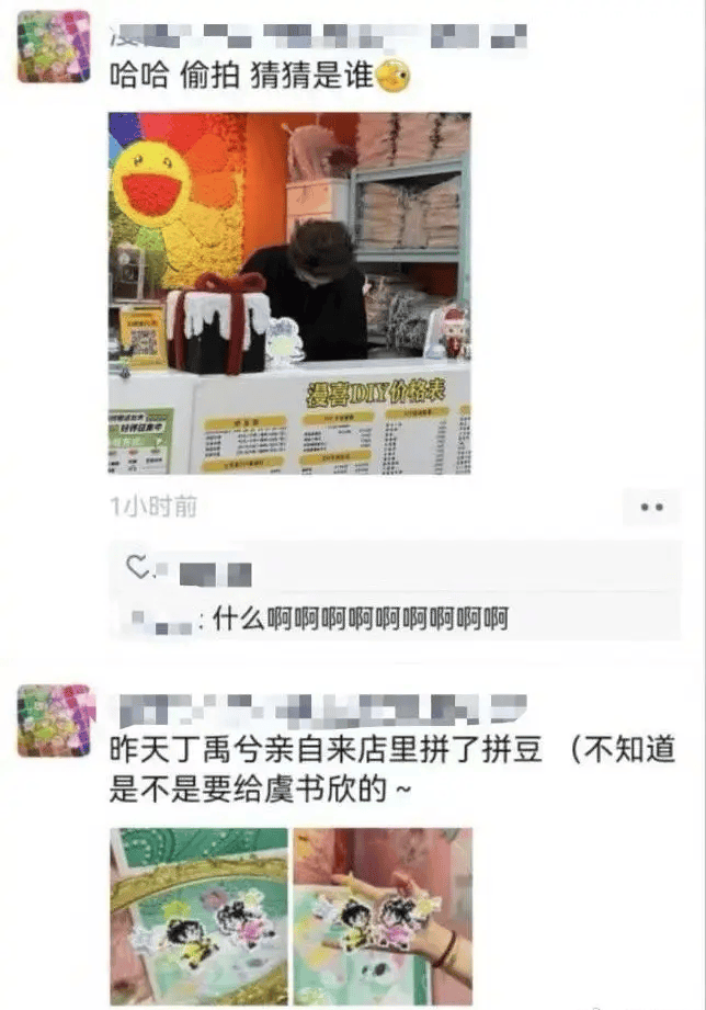 网友拼豆店偶遇丁禹兮给虞书欣做礼物慕声和妙妙插图